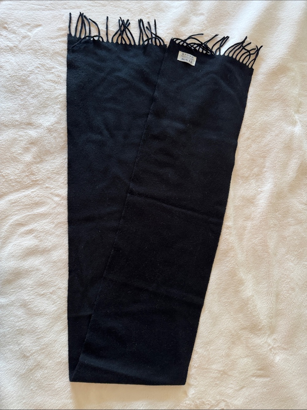 Classic Black Fringe Scarf by AllSaints
